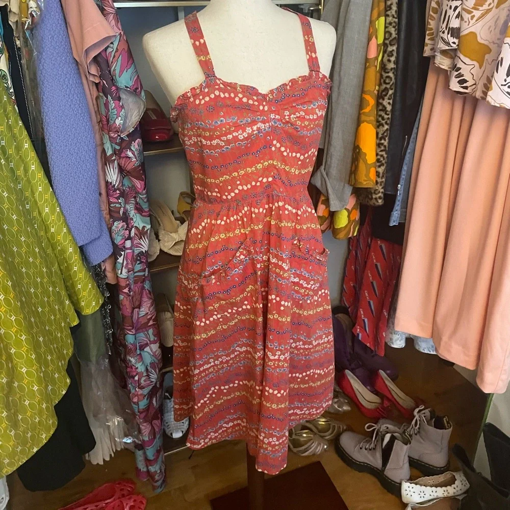 Vintage 1970s Does 1940s Floral Dress - Size Medium - Picture 2 of 11